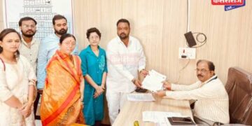 प्रभाग क्रमांक ७ मधून अंकिता पंकज पाटील यांचा उमेदवारी अर्ज दाखल