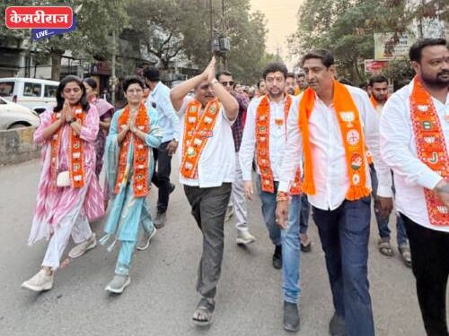 प्रभाग ७ मध्ये भाजपचे जंगी शक्तिप्रदर्शन