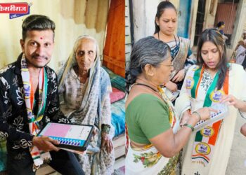 प्रभाग १२ ‘अ’ मध्ये ललितकुमार घोगले यांचा ‘डोअर-टू-डोअर’ प्रचार