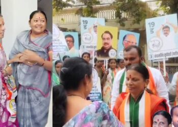 मेहरुणमध्ये एकनाथ नगर, महाजन नगर परिसरात नागरिकांकडून जल्लोषात स्वागत