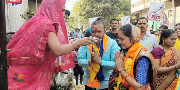 प्रभाग क्रमांक ३ मध्ये चैताली ठाकरे यांच्या प्रचाराचा धुमधडाका