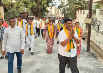 प्रभाग १२ मध्ये भाजपचे उमेदवार नितीन बरडे यांच्या प्रचाराचा झंझावात