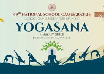 अनुभूती निवासी स्कूलमध्ये राष्ट्रीय योगासना -२०२५ स्पर्धांचे आयोजन