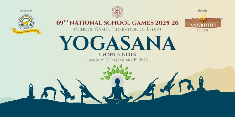 अनुभूती निवासी स्कूलमध्ये राष्ट्रीय योगासना -२०२५ स्पर्धांचे आयोजन