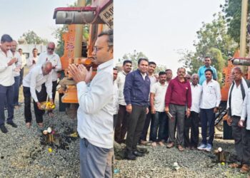 शिरसोली येथे मंदिर परिसरात बोअरवेलचे लोकार्पण
