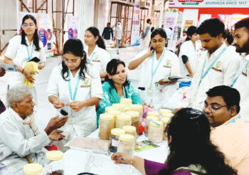 शेगावातील राष्ट्रपतींच्या दौऱ्यात डॉ. सरोदे आयुर्वेद महाविद्यालय व रूग्णालयाची आरोग्य सेवा