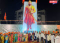 शिव कॉलनीत शिवजयंतीनिमित्त छत्रपती शिवाजी महाराजांच्या भव्य प्रतिकृतीचे पूजन