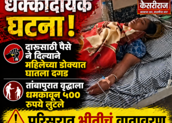 दारूसाठी पैसे न दिल्याने महिलेच्या डोक्यात घातला दगड