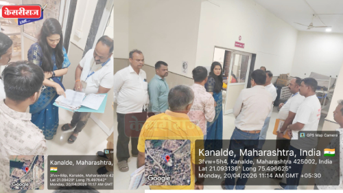 जिल्हा परिषदेच्या मुख्य कार्यकारी अधिकारी करिश्मा नायर यांची कानळदा येथे अचानक भेट