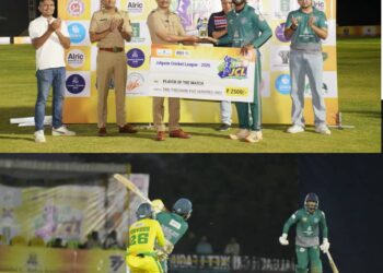 २४२ धावांचा डोंगर सर करत अमळनेर सुहांस जायंटसची जळगाव क्रिकेट लिगच्या फायनलमध्ये धडक…