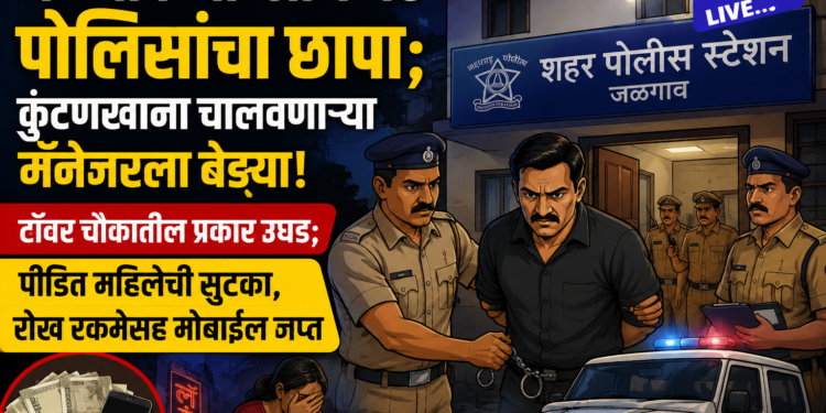 जळगावच्या ‘लॉज’वर पोलिसांचा छापा; कुंटणखाना चालवणाऱ्या मॅनेजरला बेड्या!