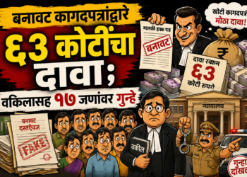 बनावट कागदपत्रांद्वारे ६३ कोटींचा दावा; वकिलासह  १७ जणांवर गुन्हे
