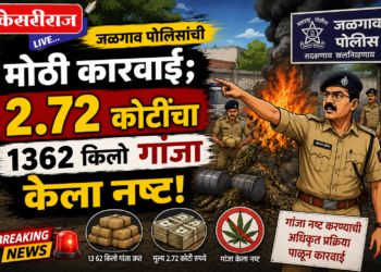 जळगाव पोलिसांची मोठी कारवाई; २.७२ कोटींचा १३६२ किलो गांजा केला नष्ट!