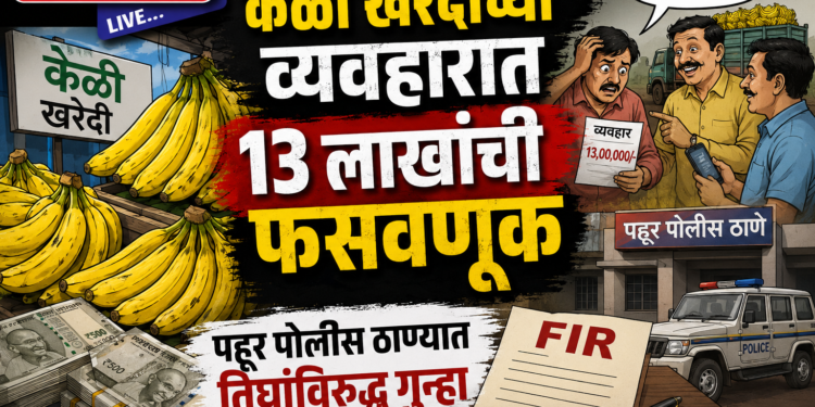 केळी खरेदीच्या व्यवहारात १३ लाखांची फसवणूक