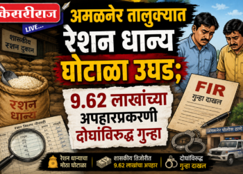 अमळनेर तालुक्यात रेशन धान्य घोटाळा उघड; ९.६२ लाखांच्या अपहारप्रकरणी दोघांविरुद्ध गुन्हा
