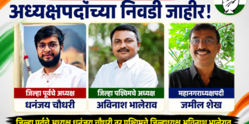जिल्हा पूर्वचे अध्यक्ष धनंजय चौधरी तर पश्चिमचे जिल्हाध्यक्ष अविनाश भालेराव, महानगराध्यक्षपदी जमील शेख यांची नियुक्ती..!