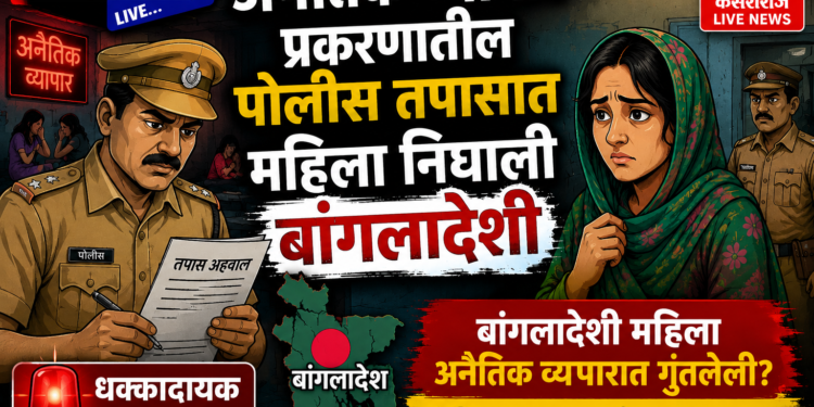 जळगाव पोलिसांची “प्रॉक्टिव्ह अप्रोच”; अनैतिक व्यापार प्रकरणातील महिला निघाली बांगलादेशी