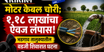 शेतातील मोटर केबल चोरी; १.१८ लाखांचा ऐवज लंपास
