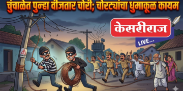 चुंचाळेत पुन्हा वीजतार चोरी; चोरट्यांचा धुमाकूळ कायम