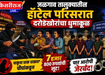 जळगाव तालुक्यातील हॉटेल परिसरात दरोडेखोरांचा धुमाकूळ