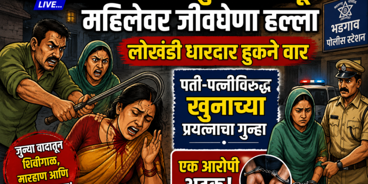 भडगावात जुन्या वादातून महिलेवर जीवघेणा हल्ला