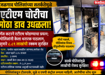 जळगाव पोलिसांच्या सतर्कतेमुळे एटीएम चोरीचा मोठा डाव उधळला