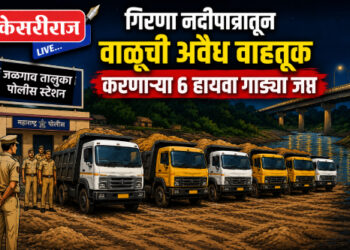 गिरणा नदीपात्रातून वाळूची अवैध वाहतूक करणाऱ्या ६ हायवा गाड्या जप्त; ८४ लाखांचा मुद्देमाल हस्तगत