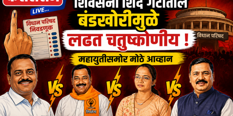 जळगाव विधान परिषद निवडणूक: शिवसेना शिंदे गटातील बंडखोरीमुळे लढत चतुष्कोणीय 