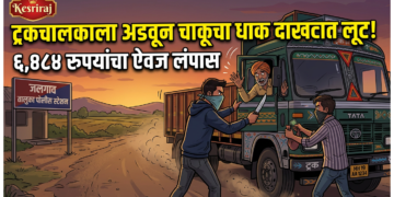 ट्रकचालकाला अडवून चाकूचा धाक दाखवत लूट; ६,४८४ रुपयांचा ऐवज लंपास