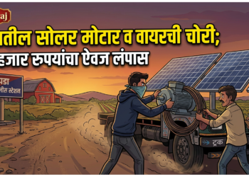 शेतातील सोलर मोटार व वायरची चोरी; १७ हजार रुपयांचा ऐवज लंपास