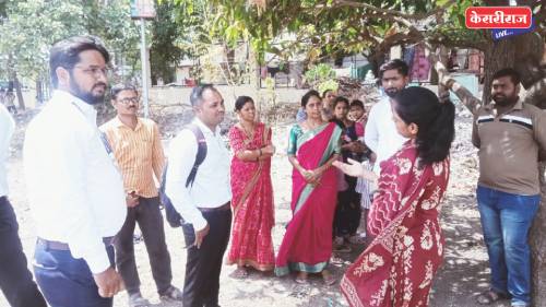 आहुजा नगरमधील ओपन स्पेसची महापौर दीपमाला काळे यांच्याकडून प्रत्यक्ष पाहणी