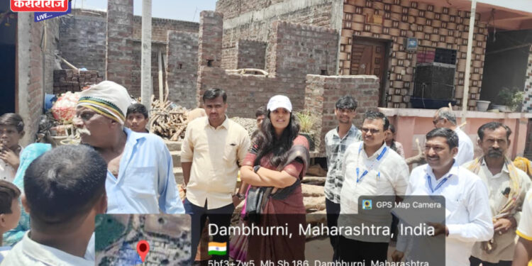 अपूर्ण घरकुले पूर्ण करण्यासाठी मुख्य कार्यकारी अधिकारी करिश्मा नायर यांची थेट लाभार्थी भेट मोहीम