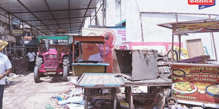 जळगाव महानगरपालिका इमारत अतिक्रमण साहित्यमुक्त होणार