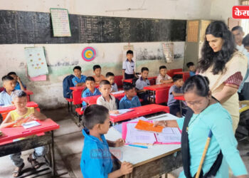 जिल्हा परिषद सीईओ करिश्मा नायर यांची कानळदा येथील शाळा, अंगणवाडी व आरोग्य केंद्राला भेट