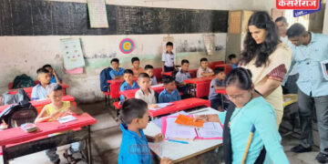 जिल्हा परिषद सीईओ करिश्मा नायर यांची कानळदा येथील शाळा, अंगणवाडी व आरोग्य केंद्राला भेट