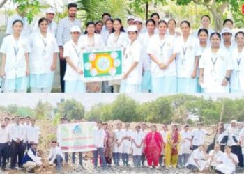 गोदावरीच्या विविध प्रकल्पात पर्यावरण दिवसानिमीत्त वृक्षरोपण