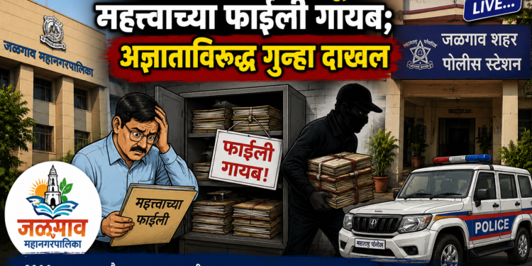 मनपा रेकॉर्ड रूममधून महत्त्वाच्या फाईली गायब; अज्ञाताविरुद्ध गुन्हा दाखल