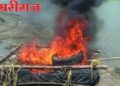उत्राणमध्ये महसूल विभागाचा धडाकेबाज प्रहार; अवैध वाळूचे तराफे जाळून केले नष्ट