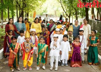 आषाढी एकादशीनिमित्त पालखी,दिंडी व सांस्कृतिक कार्यक्रम अनुभूती बाल निकेतनमध्ये उत्साहात