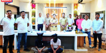 रावेरमध्ये दरोड्याचा कट उधळला;दोघांना बेड्या ;तीन फरार