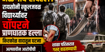 जळगाव हादरले! रायसोनी स्कूलजवळ विद्यार्थ्यांवर चॉपरने प्राणघातक हल्ला; किरकोळ वादातून घटना
