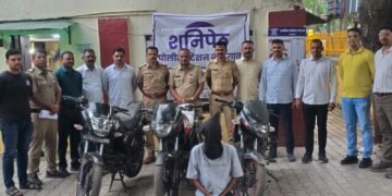 शनिपेठ पोलिसांची धडक कारवाई; तीन चोरीच्या मोटारसायकली जप्त