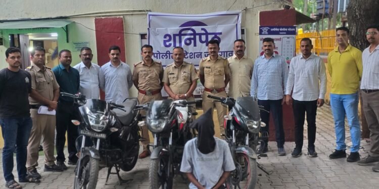 शनिपेठ पोलिसांची धडक कारवाई; तीन चोरीच्या मोटारसायकली जप्त