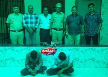 मंगलमूर्ती हाइट्सच्या पार्किंगमधून चोरीला गेलेल्या दोन मशीन हस्तगत; दोघे संशयित ताब्यात