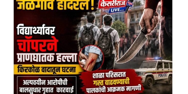 जळगाव हादरले! विद्यार्थ्यांवर चॉपरने प्राणघातक हल्ला; किरकोळ वादातून घटना