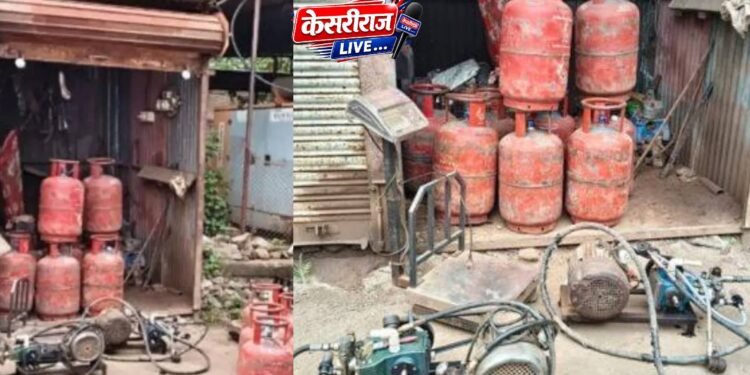 चोपड्यात घरगुती गॅसची बेकायदा रिफिलिंग; १.३६ लाखांचा मुद्देमाल जप्त