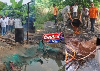 जळगाव पोलिसांचा हातभट्ट्यांवर घणाघात; हजारो लिटर कच्चे रसायन नष्ट