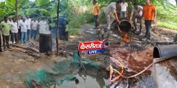 जळगाव पोलिसांचा हातभट्ट्यांवर घणाघात; हजारो लिटर कच्चे रसायन नष्ट
