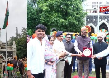 पालकमंत्री गुलाबराव पाटील यांच्या हस्ते ध्वजारोहण