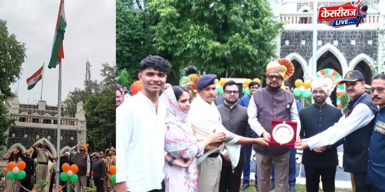 पालकमंत्री गुलाबराव पाटील यांच्या हस्ते ध्वजारोहण